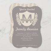 Aangepaste Crest Family Reunion-uitnodigingen Kaart (Voorkant / Achterkant)