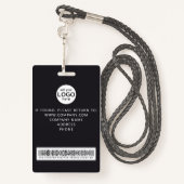 Aangepaste Crew Member Barcode Event Glitter Badge (Achterkant met draagriem)