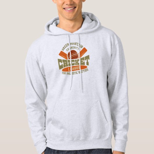 Aangepaste Cricket Club League Sport Naam Nummer Hoodie (Voorkant)