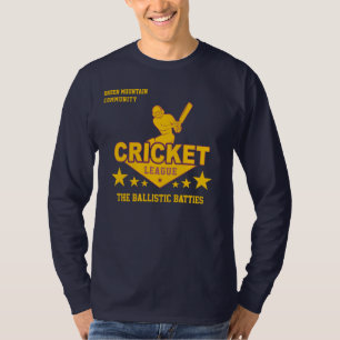 Aangepaste Cricket Club League Sport Naam Nummer T-shirt