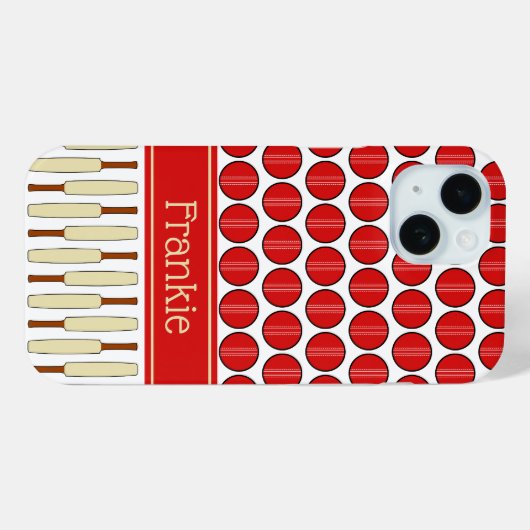 Aangepaste cricket-naam Case-Mate iPhone case (Achterkant (horizontaal))