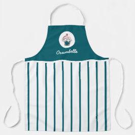 Aangepaste Crisp Gestreepte Cupcake Bakkerij Schort