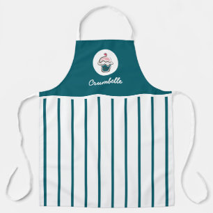 Aangepaste Crisp Gestreepte Cupcake Bakkerij Schort