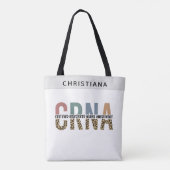 Aangepaste CRNA gecertificeerde anesthesieverpleeg Tote Bag (Achterkant)