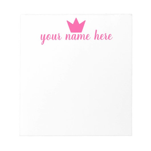 Aangepaste Crown Girls-laptop Notitieblok (Voorkant)