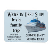 Aangepaste Cruise Deur Familie Gepersonaliseerd In Magneet (Horizontaal)