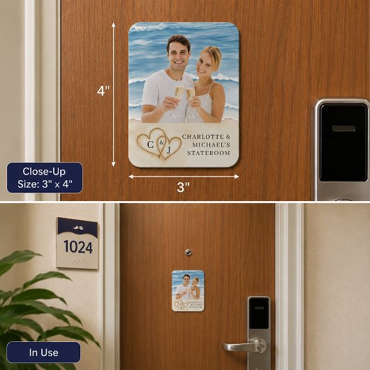 Aangepaste cruise deur foto gepersonaliseerde hut magneet