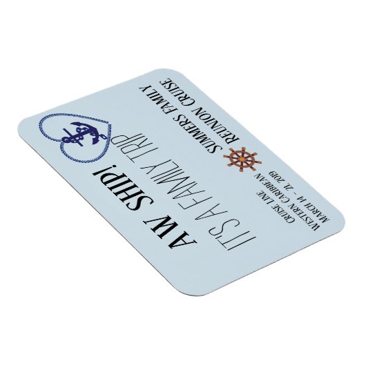 Aangepaste cruise door familie persoonlijke advert magneet (Rechterzijde)