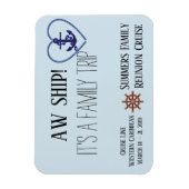 Aangepaste cruise door familie persoonlijke advert magneet (Verticaal)