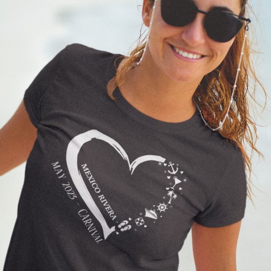 Aangepaste Cruise Liefhebber Hart Embarkatie T-shirt