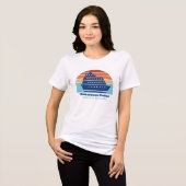 Aangepaste Cruise Schip Sunset Familiereis Vrouwen Tri-Blend Shirt (Voorkant volledig)