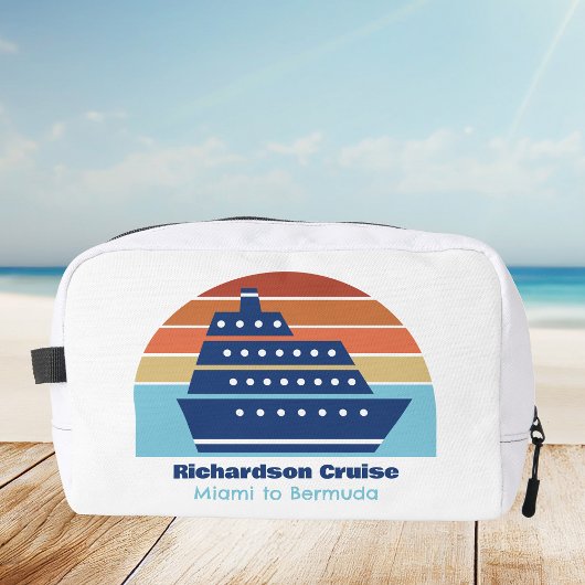 Aangepaste cruise Ship Ocean Liner Sunset Toilettasje