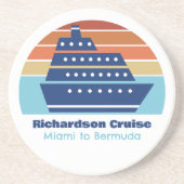 Aangepaste cruiseschepen reis zonnescherm zandsteen onderzetter (Voorkant)