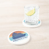 Aangepaste cruiseschepen reis zonnescherm zandsteen onderzetter (Zijkant)