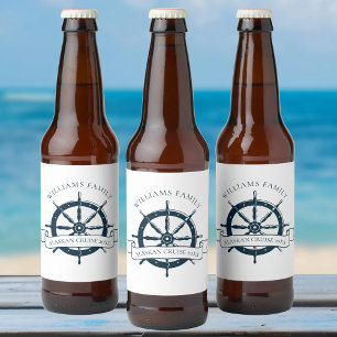 Aangepaste cruiseschip Marine Blauw Nautische Part Bier Etiket