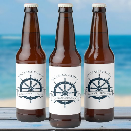 Aangepaste cruiseschip Marine Blauw Nautische Part Bier Etiket