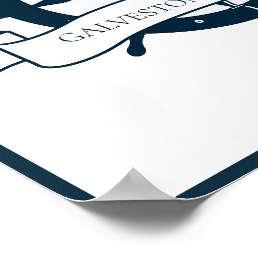 Aangepaste cruiseschip Nautical Wheel Keepomwille Poster (Hoek)