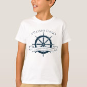 Aangepaste cruiseschip nautische familie vakantie  t-shirt (Voorkant)