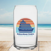 Aangepaste cruiseschip reis Sunset Keepsake Blikvorm Glas