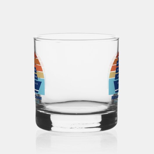 Aangepaste cruiseschip reis Sunset Keepsake Whisky Glas (Links)
