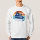 Aangepaste cruiseschip Sunset Family Trip met lang T-shirt (Voorkant)