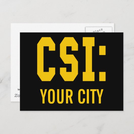 AANGEPASTE CSI-producten Briefkaart (Voorkant / Achterkant)