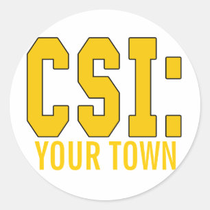 AANGEPASTE CSI-producten Ronde Sticker