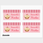 Aangepaste Cupcake Bakkerij Keuken Stickers (Vel)