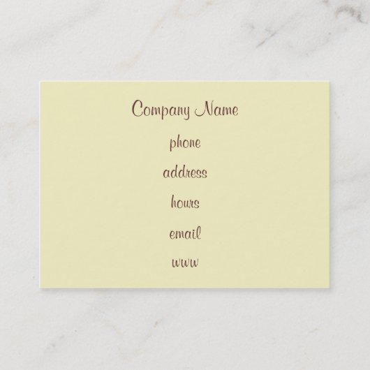 Aangepaste Cupcake Bakkerij Visitekaartjes (Achterkant)