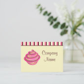 Aangepaste Cupcake Bakkerij Visitekaartjes (Staand voorkant)