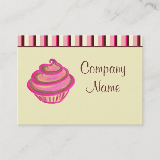 Aangepaste Cupcake Bakkerij Visitekaartjes (Voorkant)