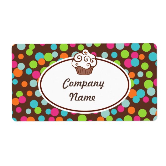 Aangepaste Cupcake-bedrukkeretiketten Etiket (Voorkant)