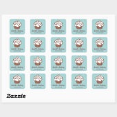 Aangepaste Cupcake Business-Stickers Vierkante Sticker (Vel)