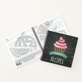 Aangepaste cupcake-chalkboard laptop uit de cichor notitieboek