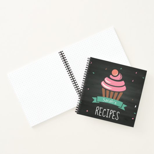 Aangepaste cupcake-chalkboard laptop uit de cichor notitieboek (Binnen)