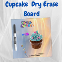 Aangepaste Cupcake Dry Erase Board