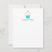 Aangepaste Cupcake-notiecards Notitiekaartje (Voorkant)