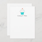 Aangepaste Cupcake-notiecards Notitiekaartje (Voorkant / Achterkant)