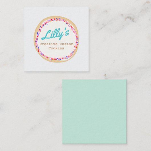 Aangepaste Cupcake of Cookie Decorator Notitiekaartje (Voorkant / Achterkant)