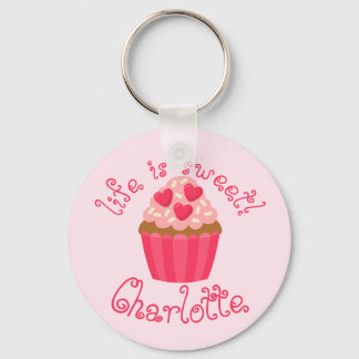 Aangepaste Cupcake-Sleutelhanger Sleutelhanger
