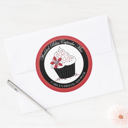 Aangepaste Cupcake Stickers (Envelop)