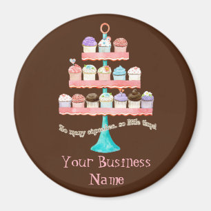 Aangepaste cupcake Sweet Shoppe Business Magnets Magneet