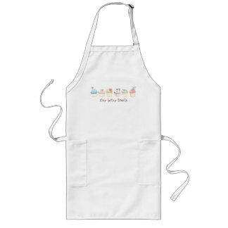 Aangepaste cupcake Sweet Shoppe Business Uniform Lang Schort