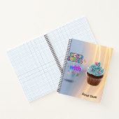 Aangepaste Cupcake Terug naar School Spiraal Noteb Notitieboek (Binnen)