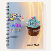 Aangepaste Cupcake Terug naar School Spiraal Noteb Notitieboek (Voorkant)
