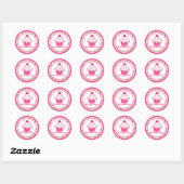 Aangepaste Cupcake Verjaardagsfeestje Sticker (Vel)