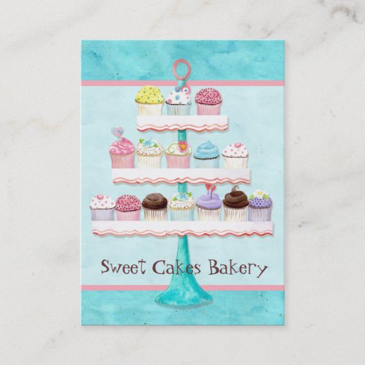 Aangepaste cupcake Visitekaartjes met zoete smaak (Voorkant)