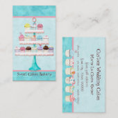 Aangepaste cupcake Visitekaartjes met zoete smaak (Voorkant / Achterkant)