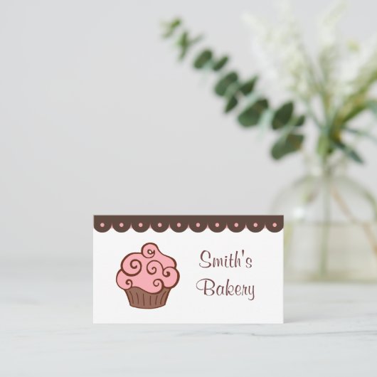 Aangepaste Cupcake-Visitekaartjes Visitekaartje (Staand voorkant)