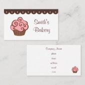 Aangepaste Cupcake-Visitekaartjes Visitekaartje (Voorkant / Achterkant)